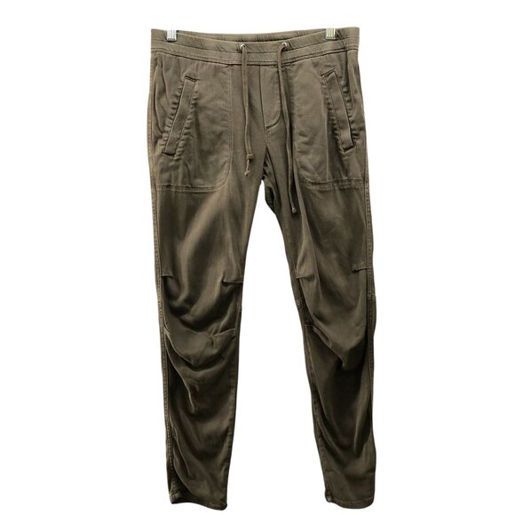 James Perse Soft Drape Pants Womens S (1) Olive Green Jogger Drawstring - Picture 1 of 9
